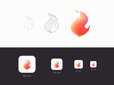 Icon Structure concept design digital drawing fire icon sketch structure ui vector