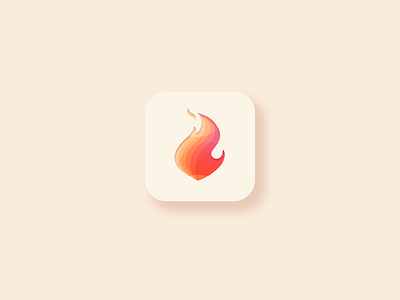 Fire Icon concept design digital painting drawing fire flat gradient icon graphic sketch ui vectorart