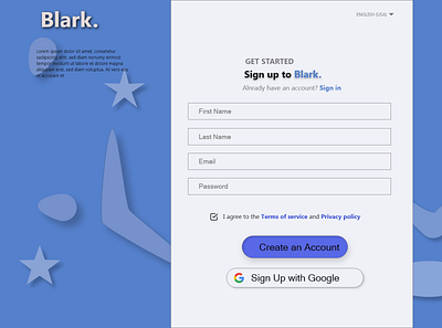 SIGN UP PAGE dailyui signup ui