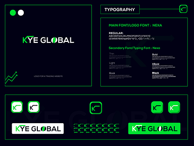 KYE GLOBLE---A trading company brand identity brand logo branding design icon logo logo design modern logo trading logo typography