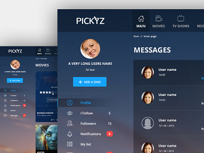 Pickyz app responsive web