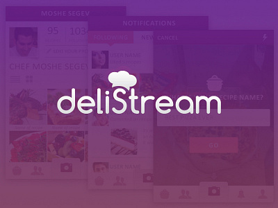 Delistream app branding design food ios logo