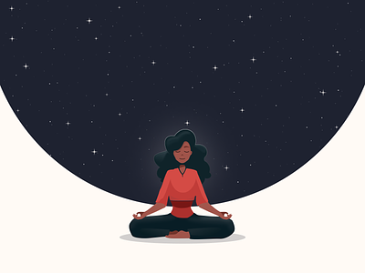 Woman meditation illustration meditation woman yoga