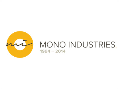 Mono Industries 20th anniversary identity