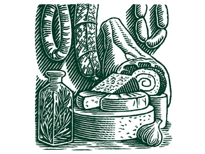 Food Illustration branding identity illustration logo