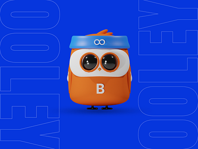OOLEY Mascot Design 3d blender branding design graphic design illustration logo mascot owl stylized