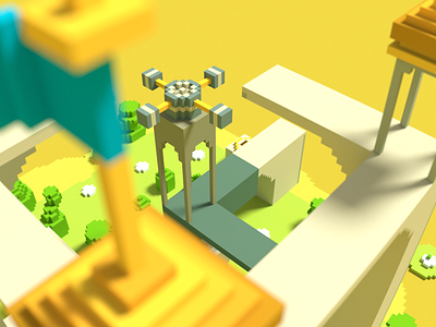 Monument valley Voxel artwork by Pyaasabandar on Dribbble