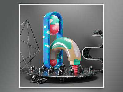 H - 36 days of type 36daysoftyp 36daysoftype08 3dtype 3dtypeinspiration 3dtypography abstractpack abstractshapes abstracttypography artoftype blender blendercommunity thedailytype thedesignfix typedesign typegang typography