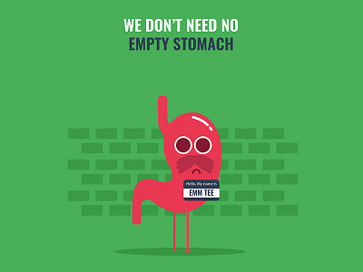 Empty Stomach ai cook food illustration puns stomach