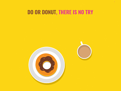 Do Or Donut ai coffee cook donut food force geek illustration puns starwars stomach yoda