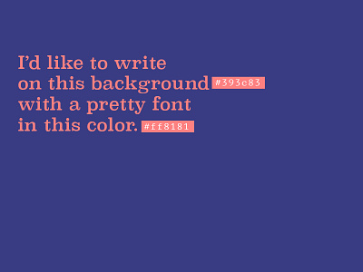 Random color font mono pretty sans serif