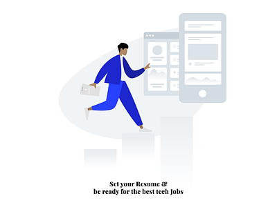 Ready fo jobs adobe ai creative design illustration on boarding onboarding vector