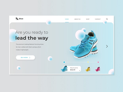 Shoe Brand UI Design Concept adobe xd graphic design landing page shoe ui design ui uiux user interface user interfce design