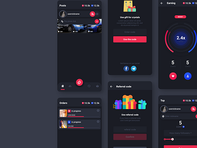 Followers & Likes App UI Design by Alex.Skywalker on Dribbble