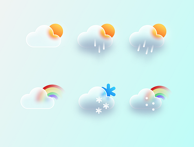 Weather — Icons 3d app art branding design illustration logo ui ux vector