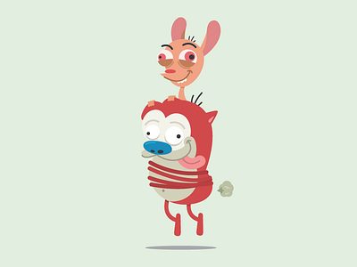 Ren & Stimpy : throwback australian illustrator design illustration illustrator imagination ren ren stimpy stimpy sydney illustrator visual artist william nghiem