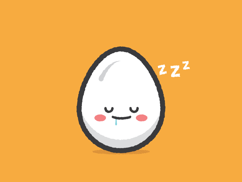 Sleeping Egg cute egg graphic illustration illustrator nghiem sydney vector william william nghiem
