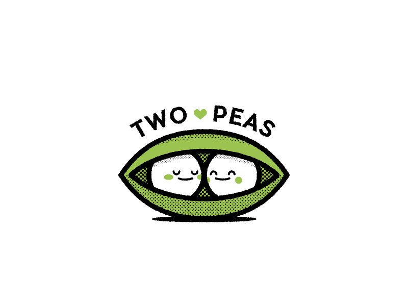 Love peas - Back couple design graphic illustration nghiem pea peas tshirt william