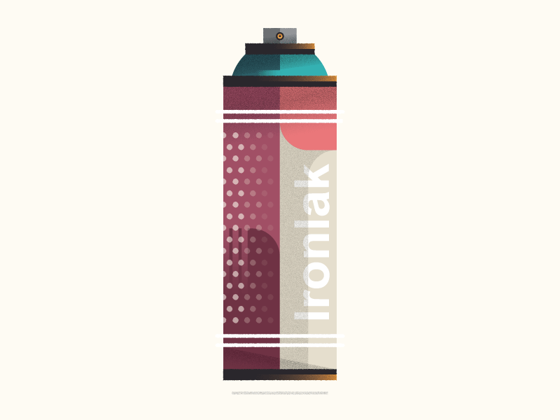 spray paint - ironlak illustration illustrator ironlak sydney texture textured vector william nghiem