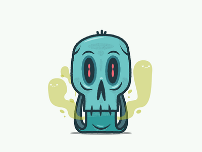 Spooooooky Skullyyy art design graphic illustration illustrator nghiem skull sydney vector william