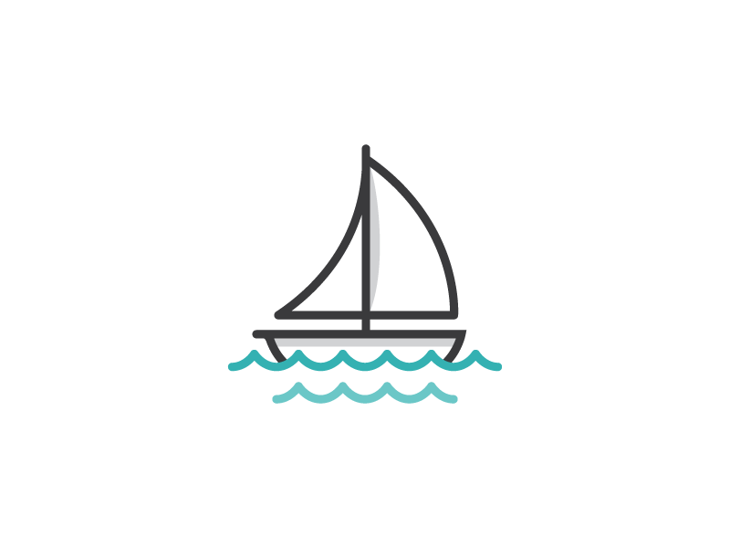 rough seas, smooth sailing boat cruise graphic illustrator rough sail sailing sea smooth vector