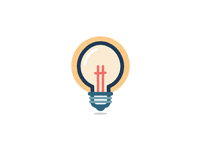 Ding! brainstorm bulb flat idea illustration light lightbulb texture vector