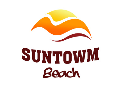 sun town beach branding graphic design logo