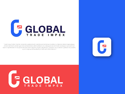 GLOBAL TRADE IMPEX LOGO branding cover desing graphic design illustration logo poster desing vector