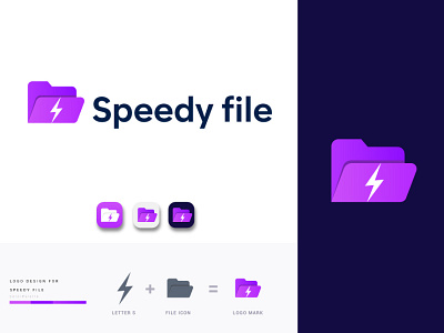 Speedy file logo branding design graphic design illustration logo