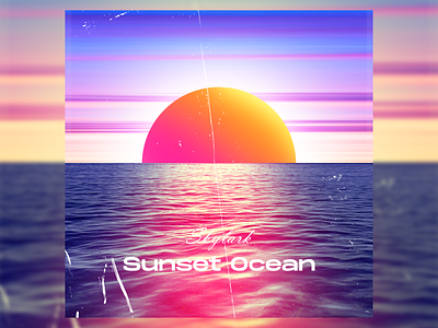 Sunset Ocean cover art graphic art graphic design poster artwork poster design
