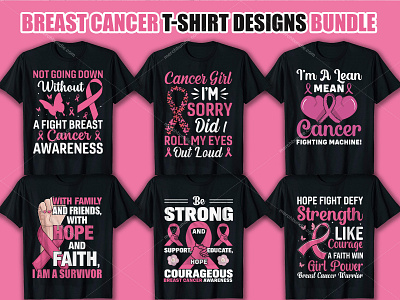 Breast Cancer T-Shirt Design Bundle