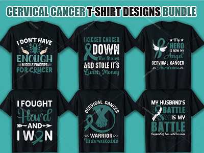 Cervical Cancer T Shirt Designs Bundle.