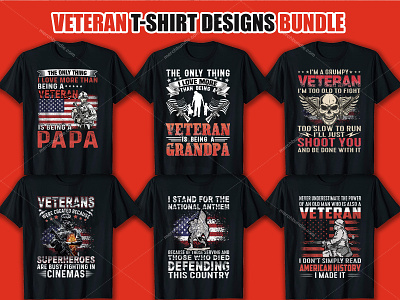 Veteran T Shirt Designs Bundle.