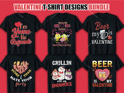 New Valentine T Shirt Designs Bundle.
