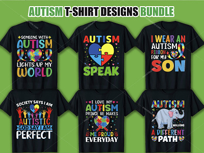 New Autism T Shirt Designs Bundle