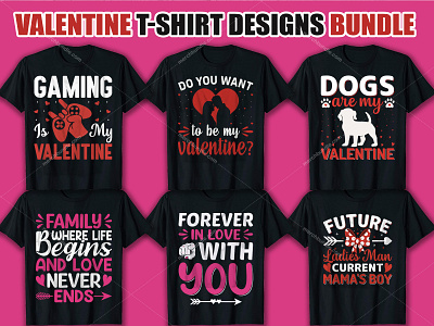 New Valentine T Shirt Designs Bundle