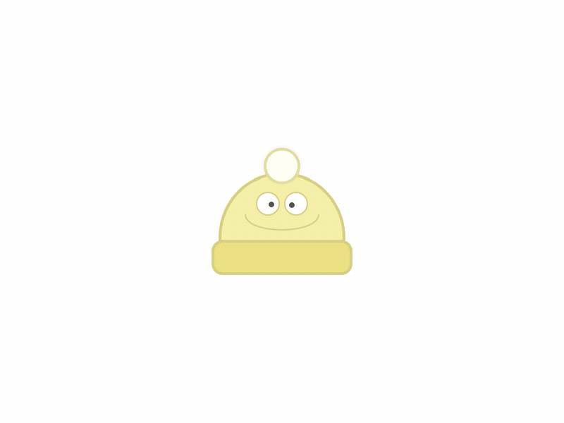 Little Hat iOS Sticker - Wink animation emoticon emotion flat gif illustration sticker vector