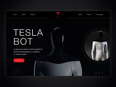 Tesla Bot. UI Design