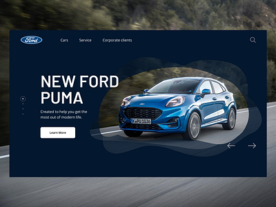 Landing Page. UI Design auto car colorfull design ford landing shot ui ui design ux web webdesign