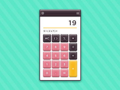 004 // Calculator 002 004 calculator daily dailyui ui user interface ux widget