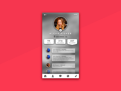 006 // User Profile daily dailyui social ui challenge user profile ux