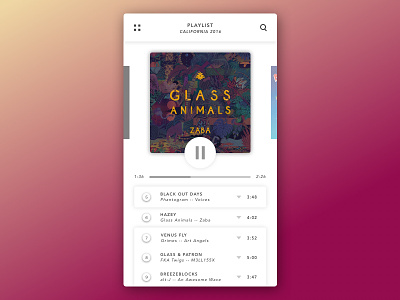 009 // Music Player clean daily design daily ui minimal music player sketch ui ux