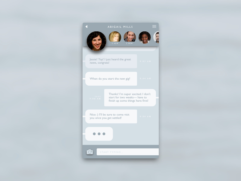 013 // Direct Messaging minimal clean messaging iphone direct messaging daily dailyui 013
