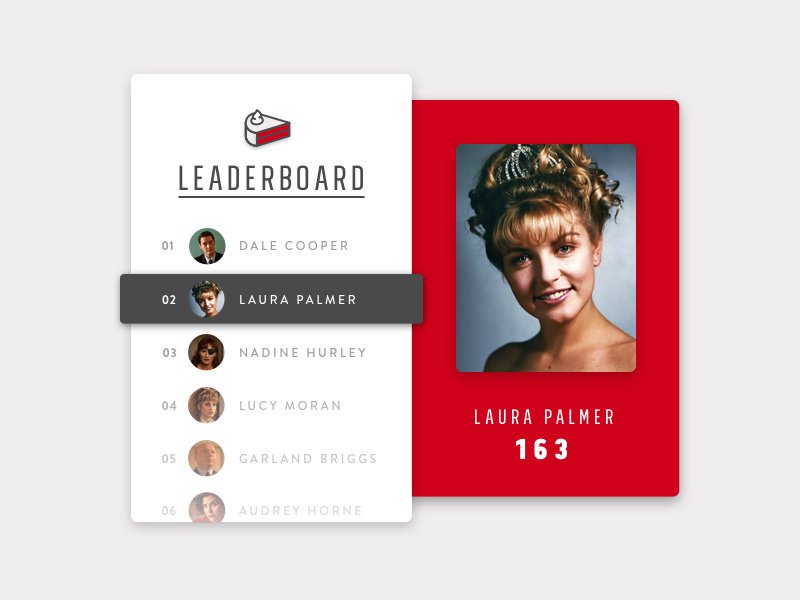 019 // Leaderboard ui ux dailyui daily leaderboard 019