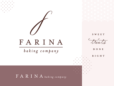 Farina Baking Company bakery branding logo pattern typography