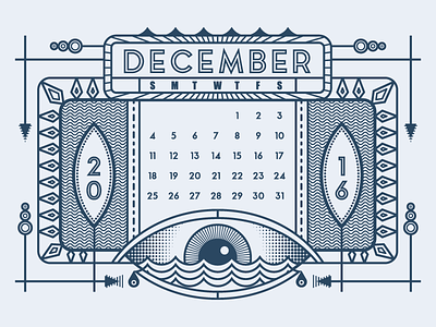 December calendar december design illustration letterpress print design