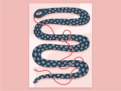 Slowdown Snake design illustration