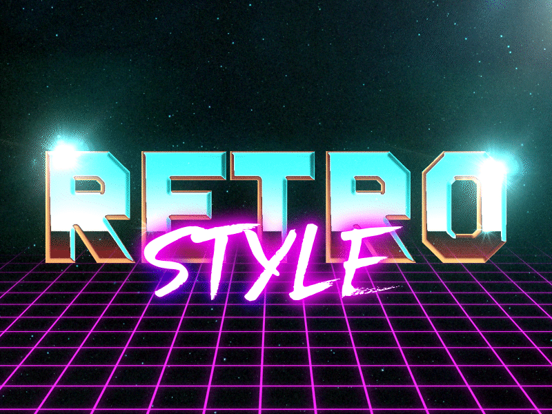 Retro chrome animation graphic design illustration motion graphics