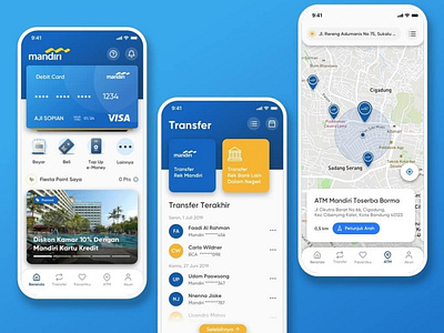 Mandiri Online Redesign banking app money app redesign ui ui design ux ux design