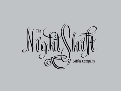 The Nigth Shift lettering logo typography